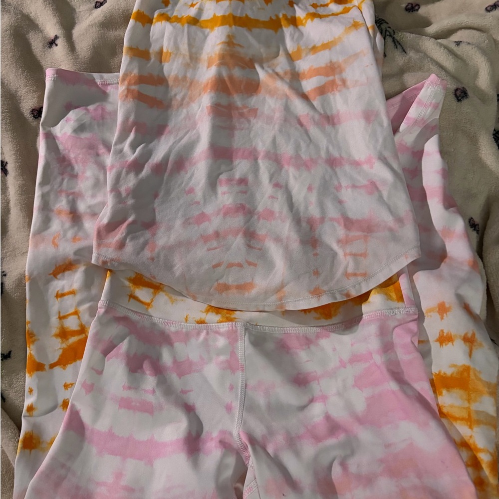 Kids Tie-Dye Set in Pink and Orange